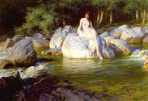 the kelpie, painting, celtic myth, water spirit